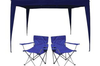 AFRITRAIL 3X3M GAZEBO CHAIR COMBO -BLUE only